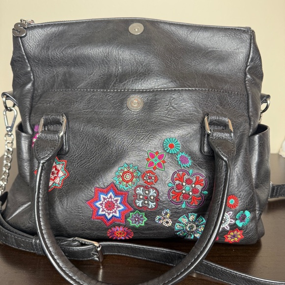 Desigual Black Bols Nanit Loverty Floral Embroidered Bag – Pre-Owned - Picture 10 of 16